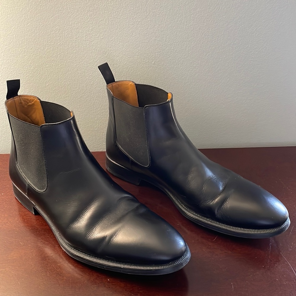 Magnanni Chelsea Boot Black Leather US 13